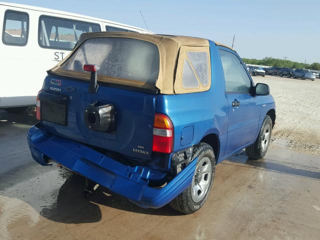 2S3TA52C7Y6101992 - 2000 SUZUKI VITARA JLX BLUE photo 4