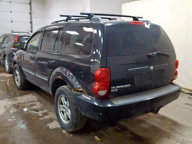 1D8HB48N77F564080 - 2007 DODGE DURANGO SL BLACK photo 3