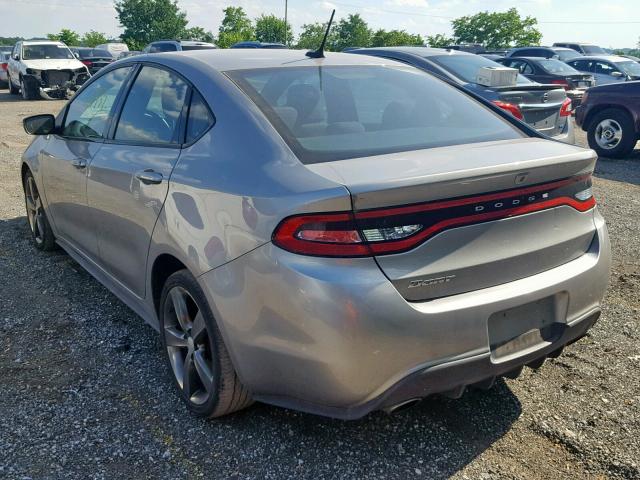 1C3CDFBB5FD242565 - 2015 DODGE DART SXT SILVER photo 3