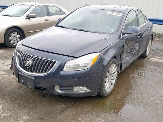 2G4GS5EV9D9249933 - 2013 BUICK REGAL PREM BLUE photo 2