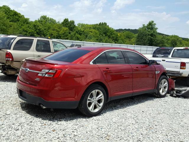 1FAHP2E82FG137536 - 2015 FORD TAURUS SEL RED photo 4