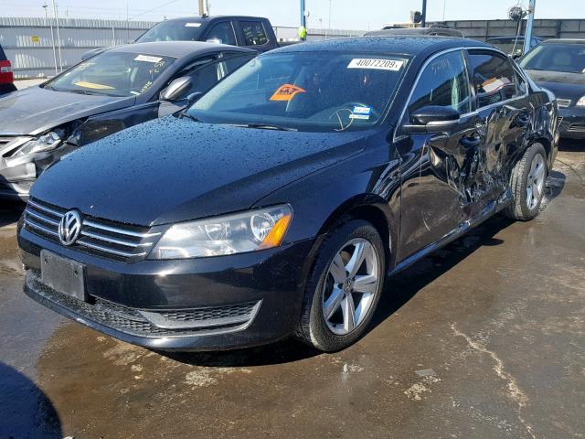 1VWAT7A36EC042804 - 2014 VOLKSWAGEN PASSAT S BLACK photo 2