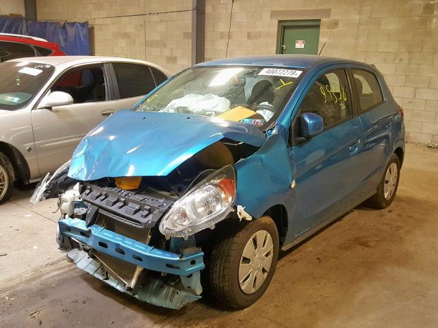 ML32A3HJ6FH004717 - 2015 MITSUBISHI MIRAGE DE BLUE photo 2