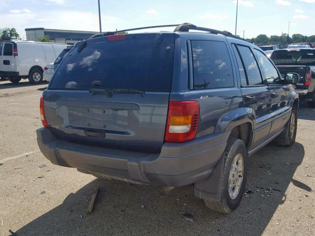 1J4GW48S21C660755 - 2001 JEEP GRAND CHER BLUE photo 4