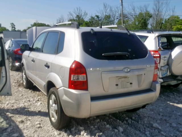 KM8JM12B45U092979 - 2005 HYUNDAI TUCSON GL SILVER photo 3