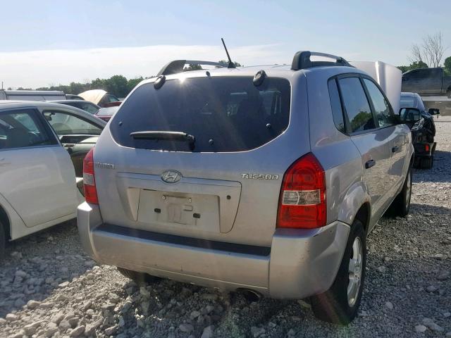 KM8JM12B45U092979 - 2005 HYUNDAI TUCSON GL SILVER photo 4