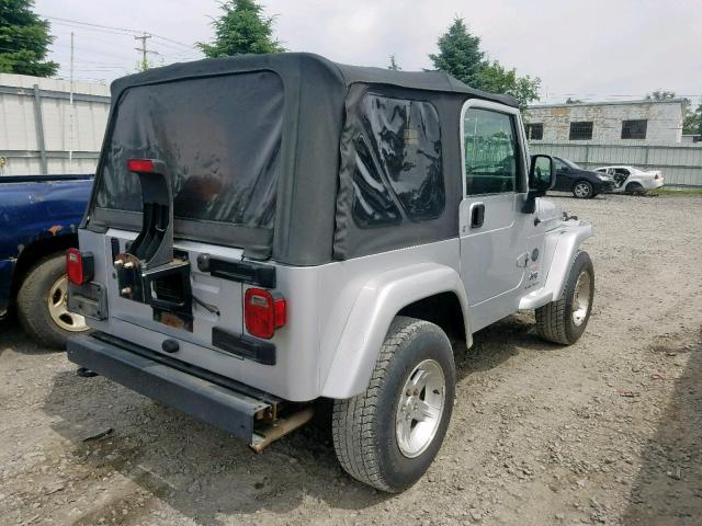 1J4FA39S05P367342 - 2005 JEEP WRANGLER X SILVER photo 4