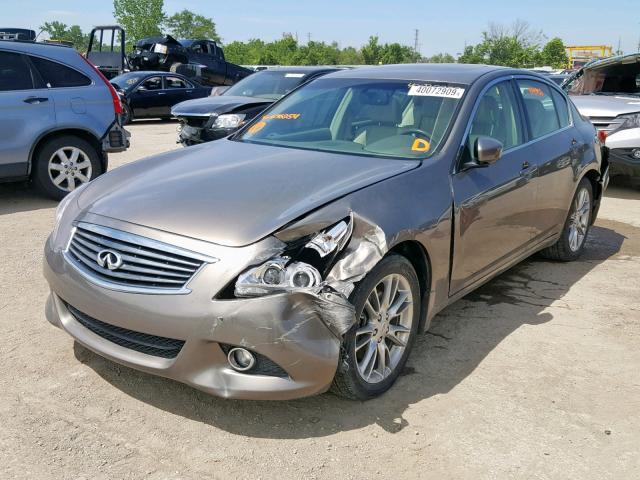 JN1CV6AR2CM676254 - 2012 INFINITI G37 GRAY photo 2