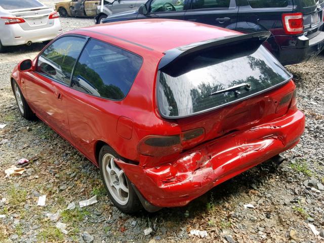 2HGEH2368RH523447 - 1994 HONDA CIVIC DX RED photo 3