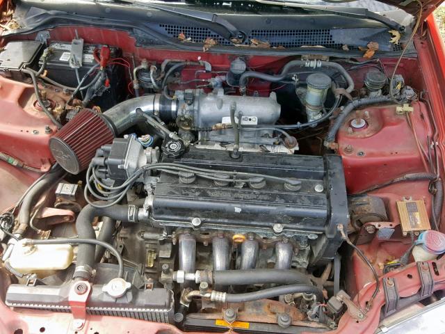 2HGEH2368RH523447 - 1994 HONDA CIVIC DX RED photo 7