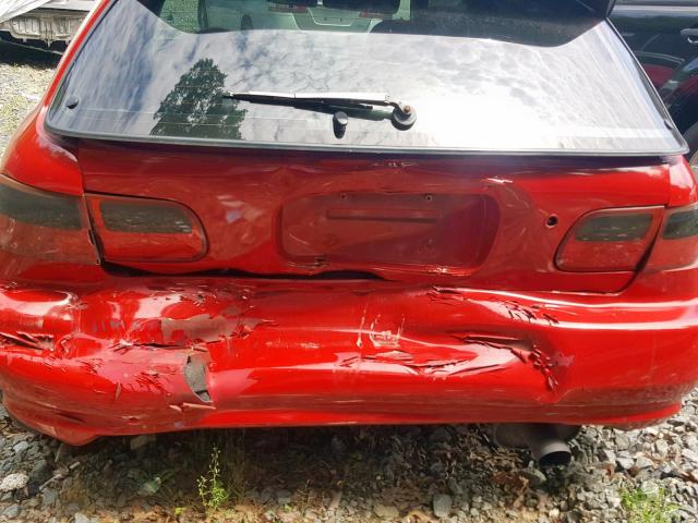 2HGEH2368RH523447 - 1994 HONDA CIVIC DX RED photo 9