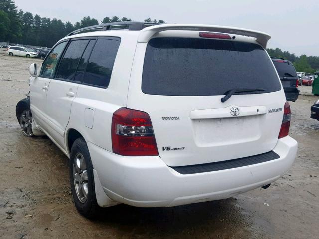 JTEHP21A170229293 - 2007 TOYOTA HIGHLANDER WHITE photo 3