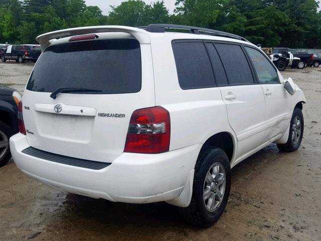 JTEHP21A170229293 - 2007 TOYOTA HIGHLANDER WHITE photo 4