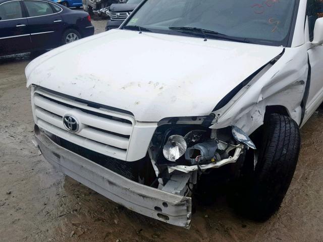 JTEHP21A170229293 - 2007 TOYOTA HIGHLANDER WHITE photo 9