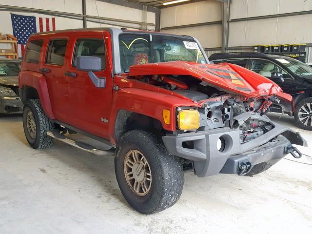 5GTDN13E578251567 - 2007 HUMMER H3 RED photo 1