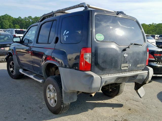 5N1ED28T61C535947 - 2001 NISSAN XTERRA XE BLACK photo 3