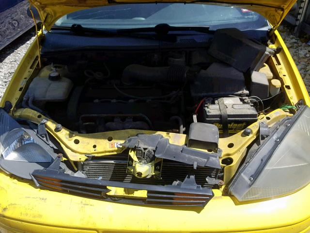 3FAFP31303R109892 - 2003 FORD FOCUS ZX3 YELLOW photo 7