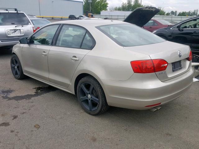3VW2K7AJ0DM223612 - 2013 VOLKSWAGEN JETTA BASE Թուխ լուսանկար 3