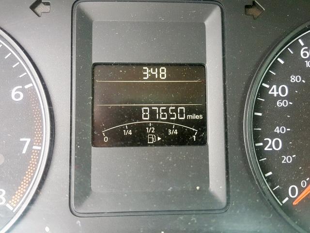 3VW2K7AJ0DM223612 - 2013 VOLKSWAGEN JETTA BASE Թուխ լուսանկար 8