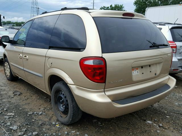 1C4GJ45391B114154 - 2001 CHRYSLER VOYAGER LX TAN photo 3