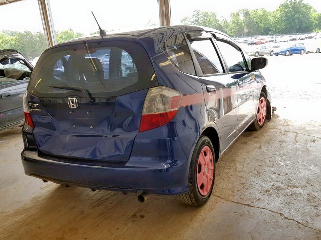 JHMGE8H32DC022887 - 2013 HONDA FIT BLUE photo 4