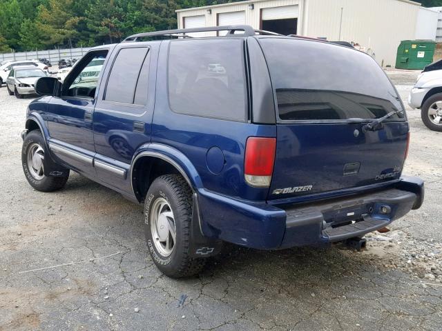 1GNDT13W8Y2150492 - 2000 CHEVROLET BLAZER BLUE photo 3