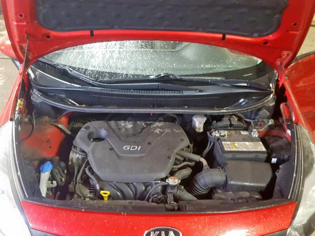 KNADM4A3XD6100144 - 2013 KIA RIO LX RED photo 7