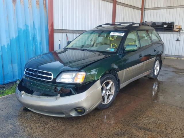 4S3BH686XY7628244 - 2000 SUBARU LEGACY OUT GREEN photo 2