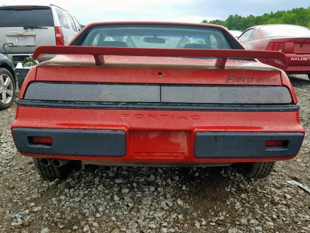 1G2AF37R5EP260258 - 1984 PONTIAC FIERO SE RED photo 6