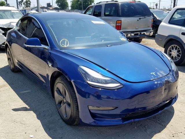 5YJ3E1EA4JF007381 - 2018 TESLA MODEL 3 BLUE photo 1