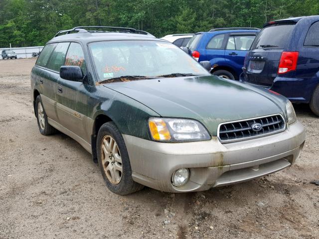 4S3BH675837636358 - 2003 SUBARU LEGACY OUT GREEN photo 1