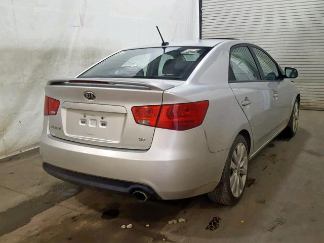 KNAFW4A33A5296562 - 2010 KIA FORTE SX SILVER photo 4