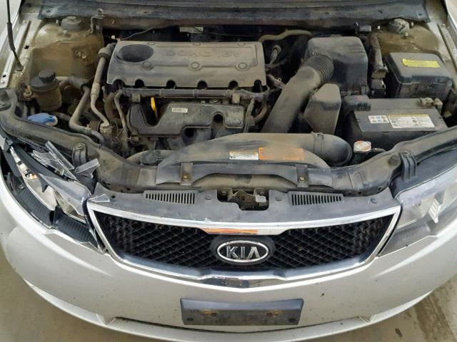 KNAFW4A33A5296562 - 2010 KIA FORTE SX SILVER photo 7