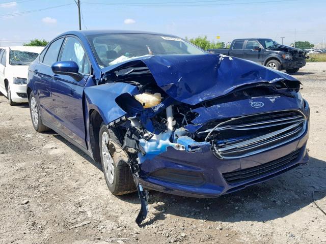 3FA6P0G70DR179807 - 2013 FORD FUSION S BLUE photo 1