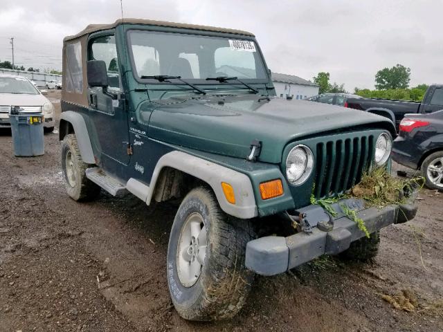 1J4FA49S01P334941 - 2001 JEEP WRANGLER / GREEN photo 1