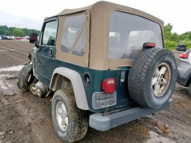 1J4FA49S01P334941 - 2001 JEEP WRANGLER / GREEN photo 3