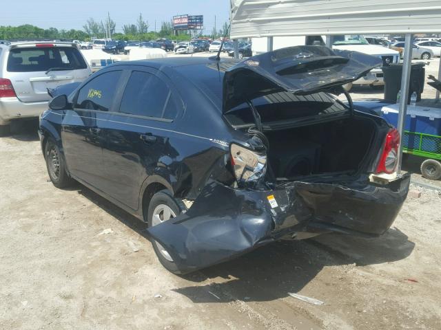 1G1JB5SHXD4196440 - 2013 CHEVROLET SONIC LS 黑色 照片 3