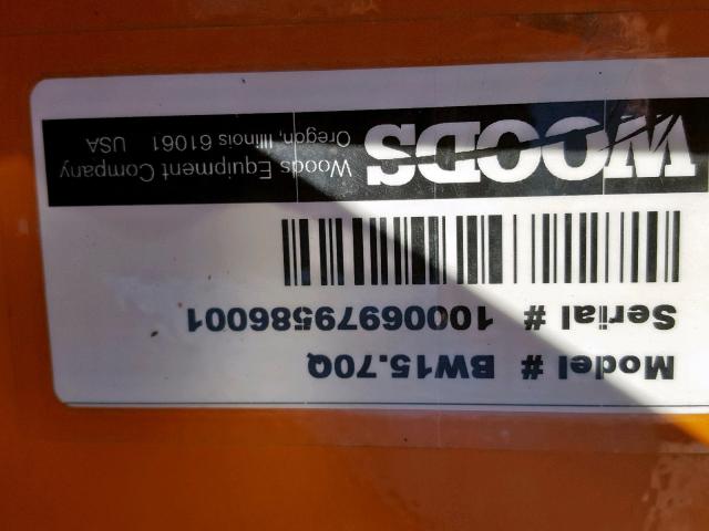 10006979586001 - 2018 WOOD MOWER ORANGE photo 10