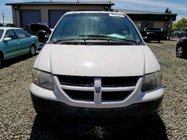 1D4GP25R05B394868 - 2005 DODGE CARAVAN SE WHITE photo 9