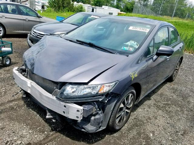 2HGFB2F88EH542982 - 2014 HONDA CIVIC EX GRAY photo 2