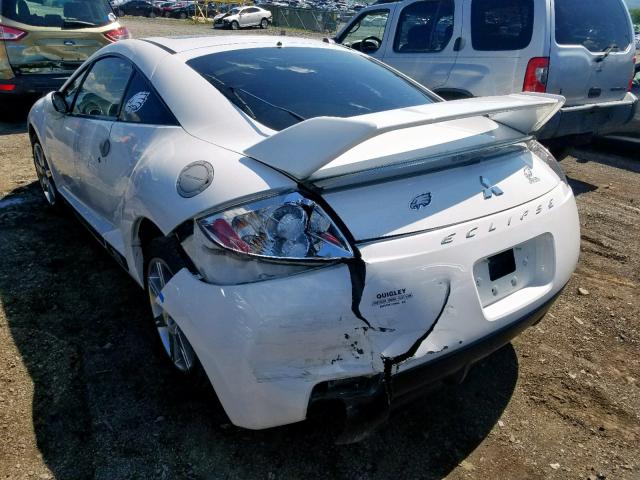 4A3AK64F08E036153 - 2008 MITSUBISHI ECLIPSE SE WHITE photo 3