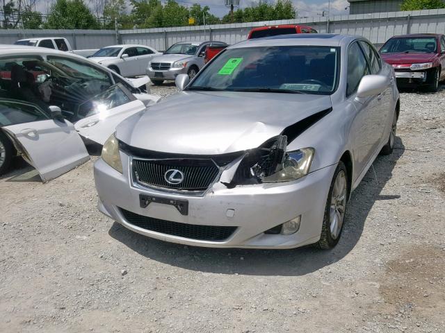 JTHCK262085025652 - 2008 LEXUS IS 250 SILVER photo 2