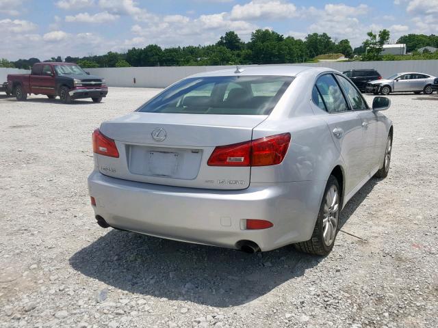 JTHCK262085025652 - 2008 LEXUS IS 250 SILVER photo 4