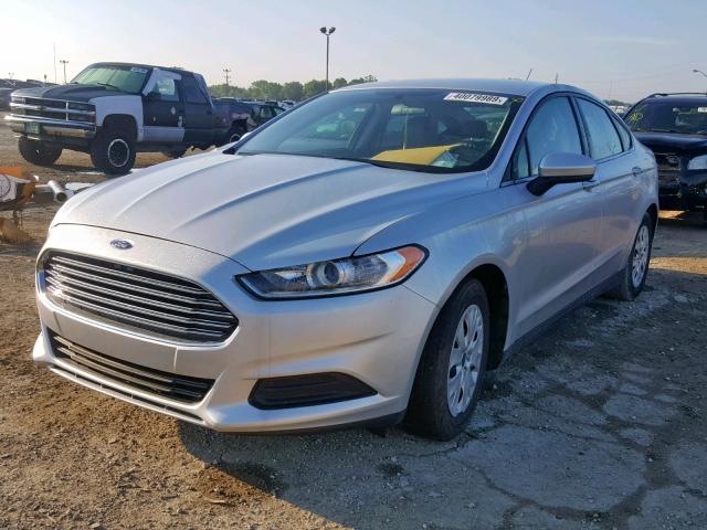 1FA6P0G78E5358133 - 2014 FORD FUSION S SILVER photo 2