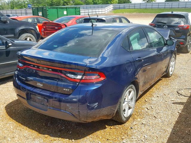 1C3CDFBB3FD403706 - 2015 DODGE DART SXT BLUE photo 4