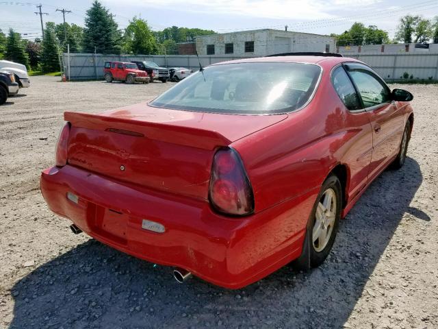 2G1WX12KX49235665 - 2004 CHEVROLET MONTE CARL RED photo 4