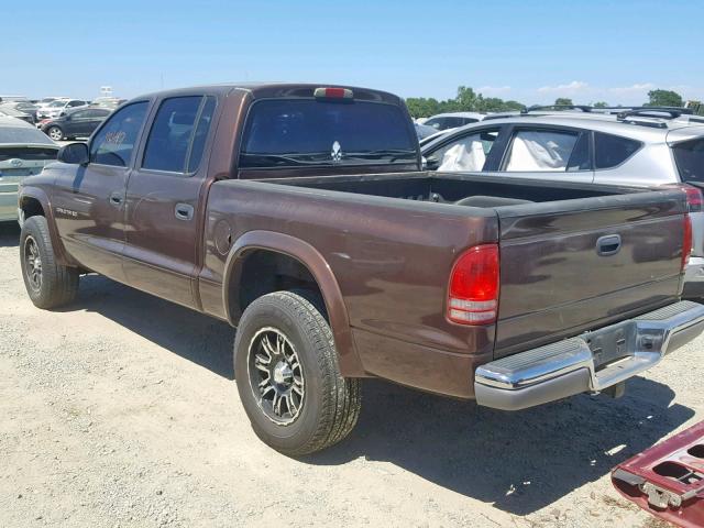 1B7HG48N42S671071 - 2002 DODGE DAKOTA QUA BROWN photo 3