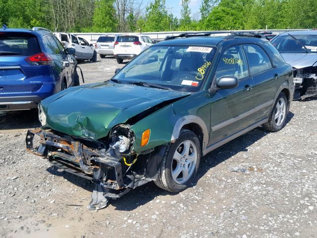 JF1GG685X2H808931 - 2002 SUBARU IMPREZA OU GREEN photo 2