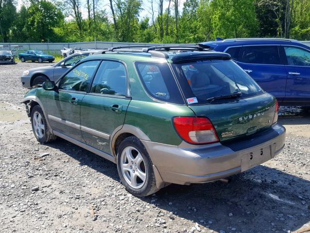 JF1GG685X2H808931 - 2002 SUBARU IMPREZA OU GREEN photo 3