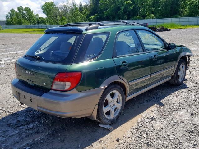 JF1GG685X2H808931 - 2002 SUBARU IMPREZA OU GREEN photo 4